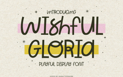 Wishful Gloria - zabawna, kręcona czcionka