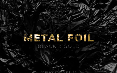Texture in lamina di metallo nero e oro