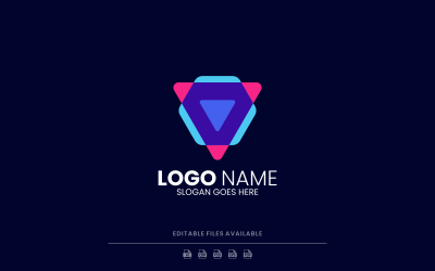 Buntes Logo der abstrakten Form