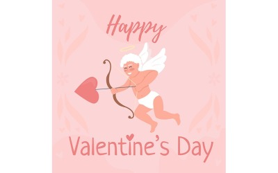 Happy Valentine Day Grußkartenvorlage