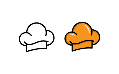 Hat Chef Restaurant Vector Logo Szablon Projektu V1