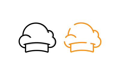 Hat Chef Restaurant Vector Logo Szablon Projektu V4