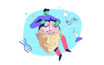 Programowanie mózgu Darmowa ilustracja, najtrudniejszy wektor do czyszczenia, koncepcja czyszczenia mózgu