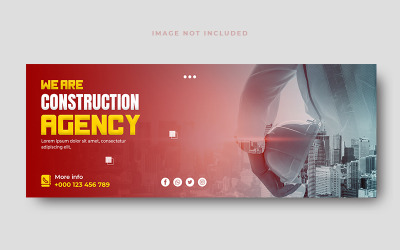 Шаблон обкладинки для соціальних мереж Construction Agency