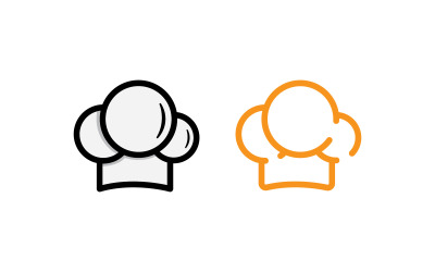 Sombrero Chef Restaurante Vector Logo Diseño Plantilla V3