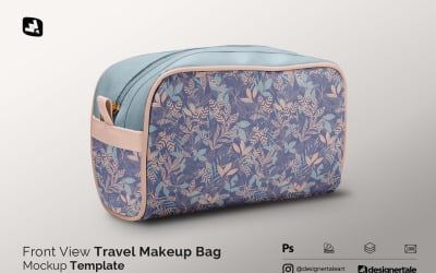 Front View Travel Makeup Bag Mockup