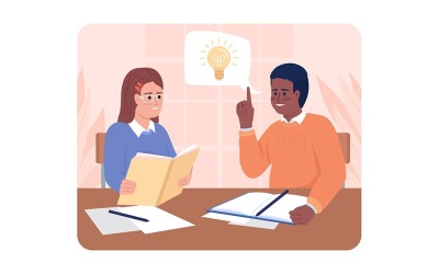 Kom på idéillustration