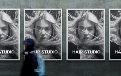 Mockup del prodotto della bacheca di poster di strada