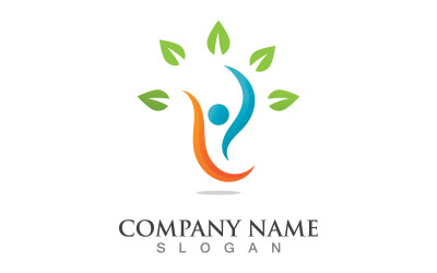 Plantilla de diseño de logotipo vectorial de éxito People logo V4