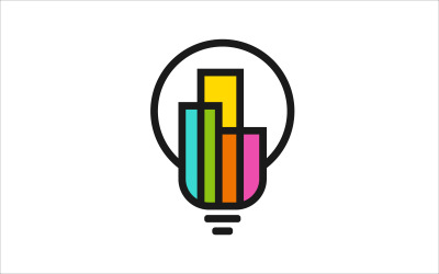 plantilla de logotipo de vector de ciudad brillante inteligente