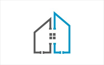 Šablona cd domácí instalatérské vektorové logo