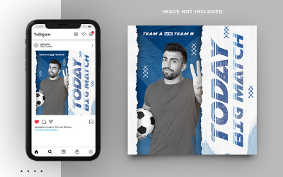 Spiel Fußball Social Media Post Banner Template Design