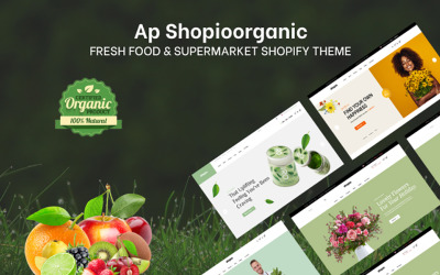 TM Shopioorganic - Färsk mat &amp;amp; stormarknad Shopify-tema