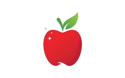 Apple Fresh Fruit Logo Vektor-Logo-Design-Vorlage V2