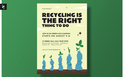 Csökkentse az újrafelhasználást. Recycle Environt Flyer