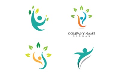 Framgång Människor logotyp Vector Logo Design Mall V12