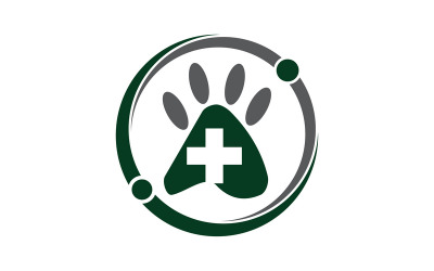 Vektor šablony návrhu loga veterinární Wellness
