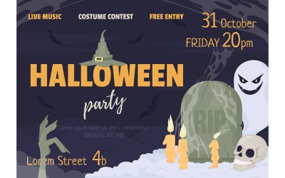 Halloween Party Banner Mall