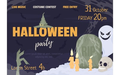 Halloween Party Banner sablon