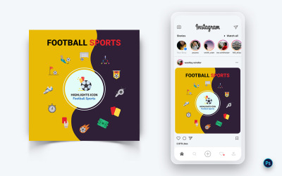 Modèle de conception de publication de médias sociaux de tournois sportifs-01