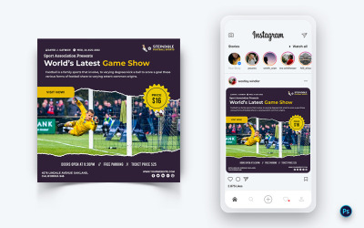 Modèle de conception de publication de médias sociaux de tournois sportifs-08