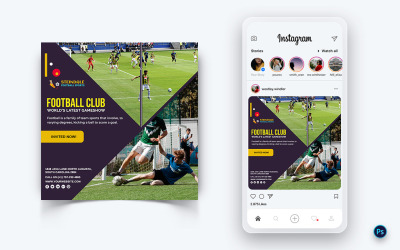 Modèle de conception de publication de médias sociaux de tournois sportifs-14