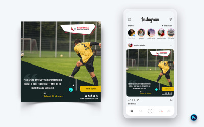 Modèle de conception de publication de médias sociaux de tournois sportifs-16