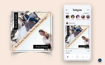 Invito a nozze Social Media Post Design Template-04