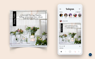 Invito a nozze Social Media Post Design Template-05