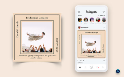 Modèle de conception de publication de médias sociaux d&amp;#39;invitation de mariage-06