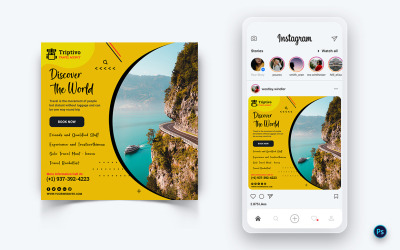 Resa och resor Social Media Post Design Mall-11