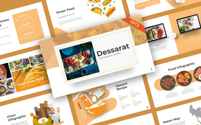 Dessarat Food PowerPoint sablon
