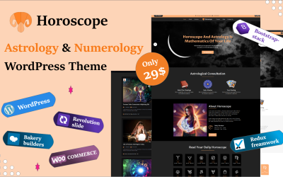 Horoskop - Astrologie und Numerologie WordPress Theme