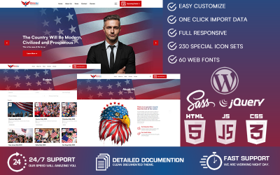 Minister - Political Candidate WordPress Theme