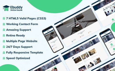 Modèle de site Web HTML pour séminaire d&amp;#39;éducation en ligne