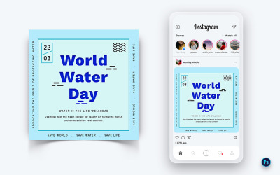 Modello di progettazione post sui social media per la Giornata mondiale dell&amp;#39;acqua-05