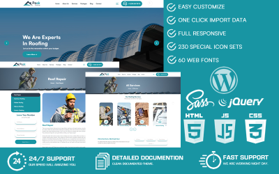Peak – Roofing Company WordPress téma