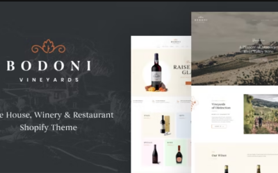 ТМ Bodoni - тема Shopify Wine House, Winery & Restaurant