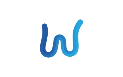 W Letter Logo Vector Logo Design Template V1