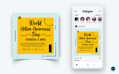 World Autism Awareness Day Social Media Post Design Template-06