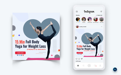 Yoga och meditation Postdesignmall för sociala medier-03
