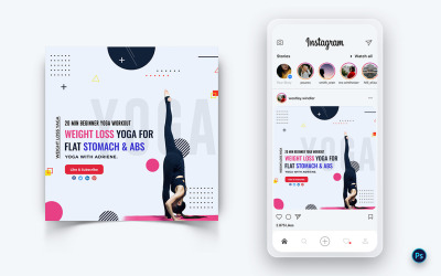 Yoga och meditation Social Media Post Design Mall-05