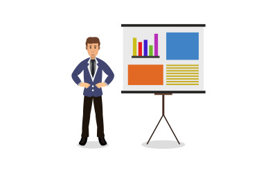 Business man on a white background