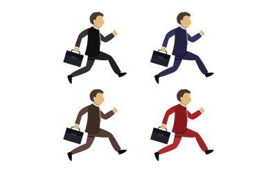 Деловой человек проиллюстрирован и раскрашен на белом фоне