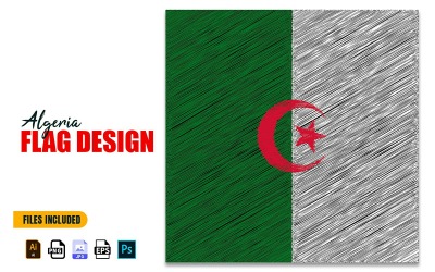 1er novembre Illustration de conception de drapeau du jour de la révolution algérienne
