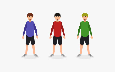 Kids illustrated on a white background