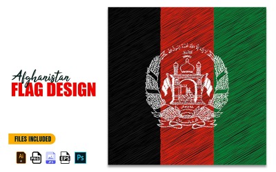 19 sierpnia Afganistan Dzień Niepodległości Flaga Projekt Ilustracja