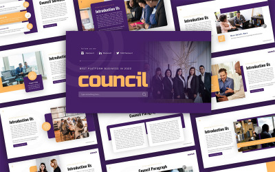 Council Business Mehrzweck-PowerPoint-Präsentationsvorlage