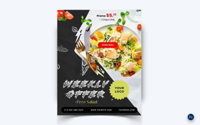 Il ristorante alimentare offre il modello di progettazione del feed dei social media-09