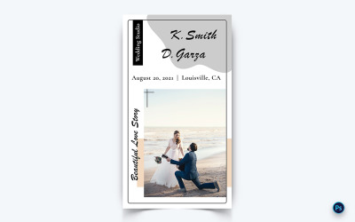 Invitation de mariage Modèle de conception d&amp;#39;histoire de médias sociaux RSVP-01